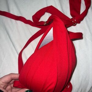 Ralph Lauren red Halter Bikini Top - size 4